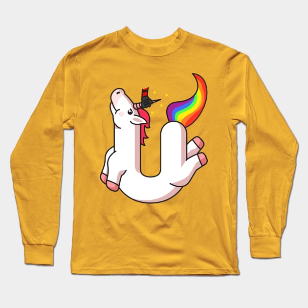 Unicorn Long Sleeve T-Shirt by raichucopper